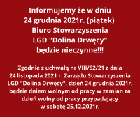 informacja o dniu wolnym