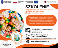Plakat - szkolenie dot. utworzenia klubów młodzieżowych