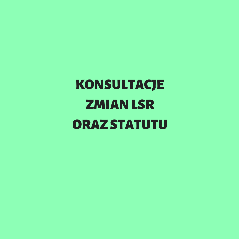 Konsultacje zmian LSR na lata 2014-2020 oraz Statutu!!!